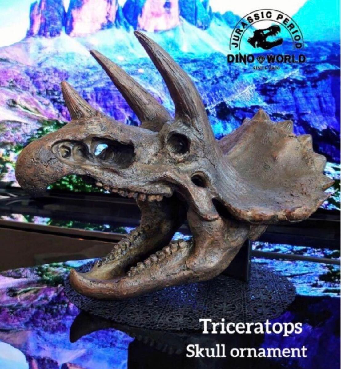 DINOWORLD】トリケラトプス 頭骨 化石 レプリカ 恐竜 フィギュア DINOWORLD】トリケラトプス 頭骨 化石 レプリカ 恐竜 フィギュア