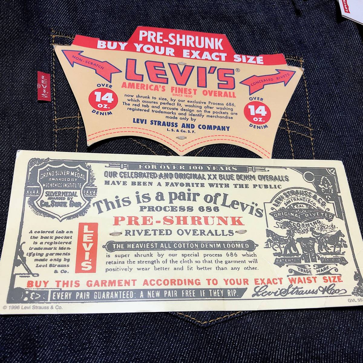 米国製 1960年代モデル LEVI'S VINTAGE CLOTHING 551ZXX W33 L34 新品 リジッド 60s 502 505 復刻 501Z 551Z XX アメリカUSA製 19621-0001_画像2