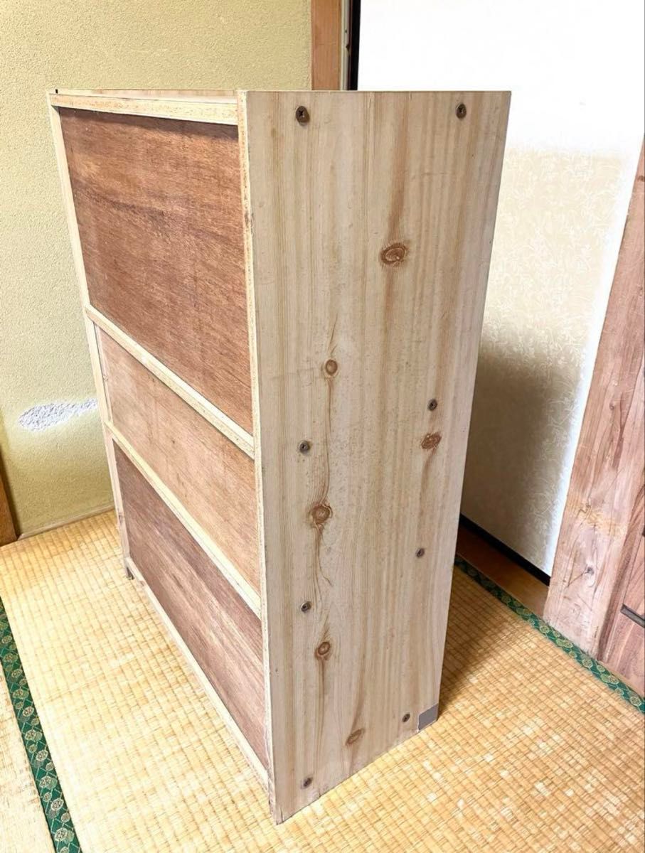 昭和レトロ ガラス窓収納 日本家具 ガラス戸 観音開き 昭和レトロ ガラス窓収納 日本家具 ガラス戸 観音開き