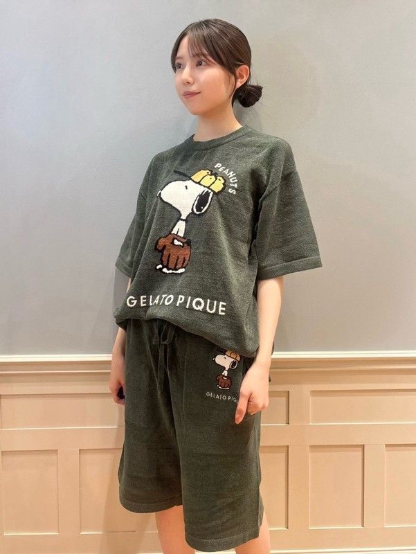 新品 ジェラートピケ ピーナッツ Peanuts HOMME野球プルオーバー gelato pique(ジェラート ピケ)PEANUTS HOMME BASEBALL