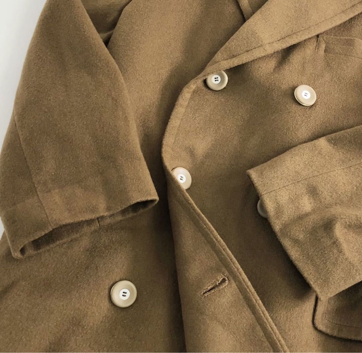 神々の繊維 ビキューナ CROMBIE ダブルチェスターコート極上 神々の繊維 ビキューナ CROMBIE ダブルチェスターコート極上
