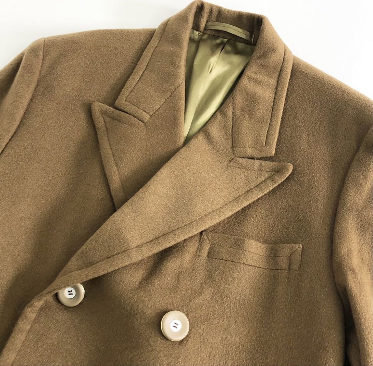 神々の繊維 ビキューナ CROMBIE ダブルチェスターコート極上 神々の繊維 ビキューナ CROMBIE ダブルチェスターコート極上