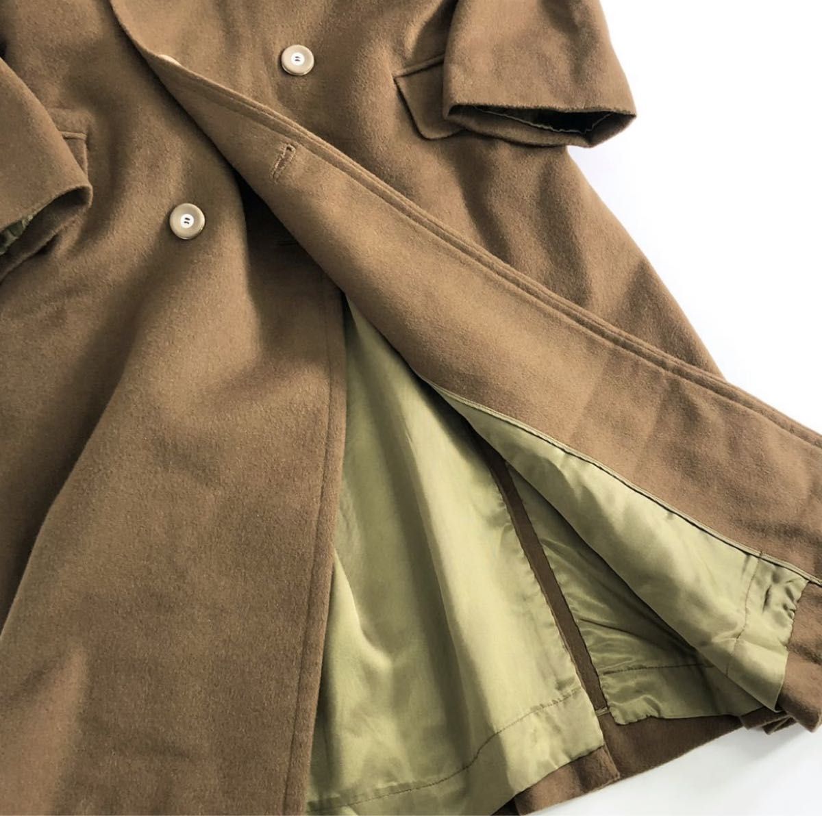 神々の繊維 ビキューナ CROMBIE ダブルチェスターコート極上 神々の繊維 ビキューナ CROMBIE ダブルチェスターコート極上