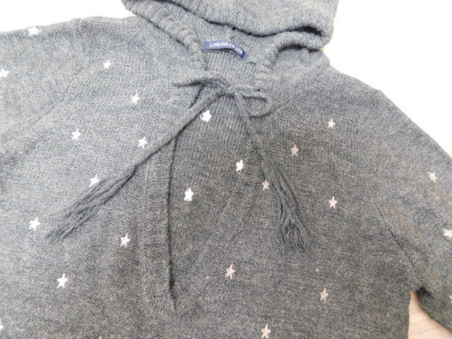 l38 リップスター LIPSTAR 美品 フード付き星刺繍 セーター サイズ2_画像5