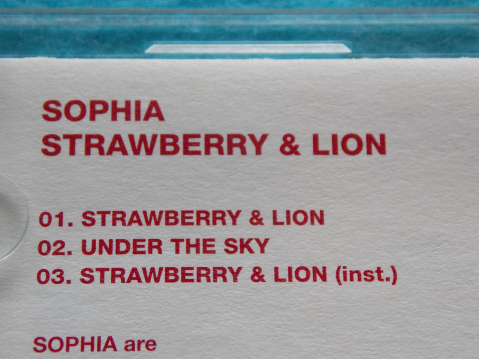 CD／Sophia／STRAWBERRY & LION／ソフィア／ストロベリー & ライオン_画像4