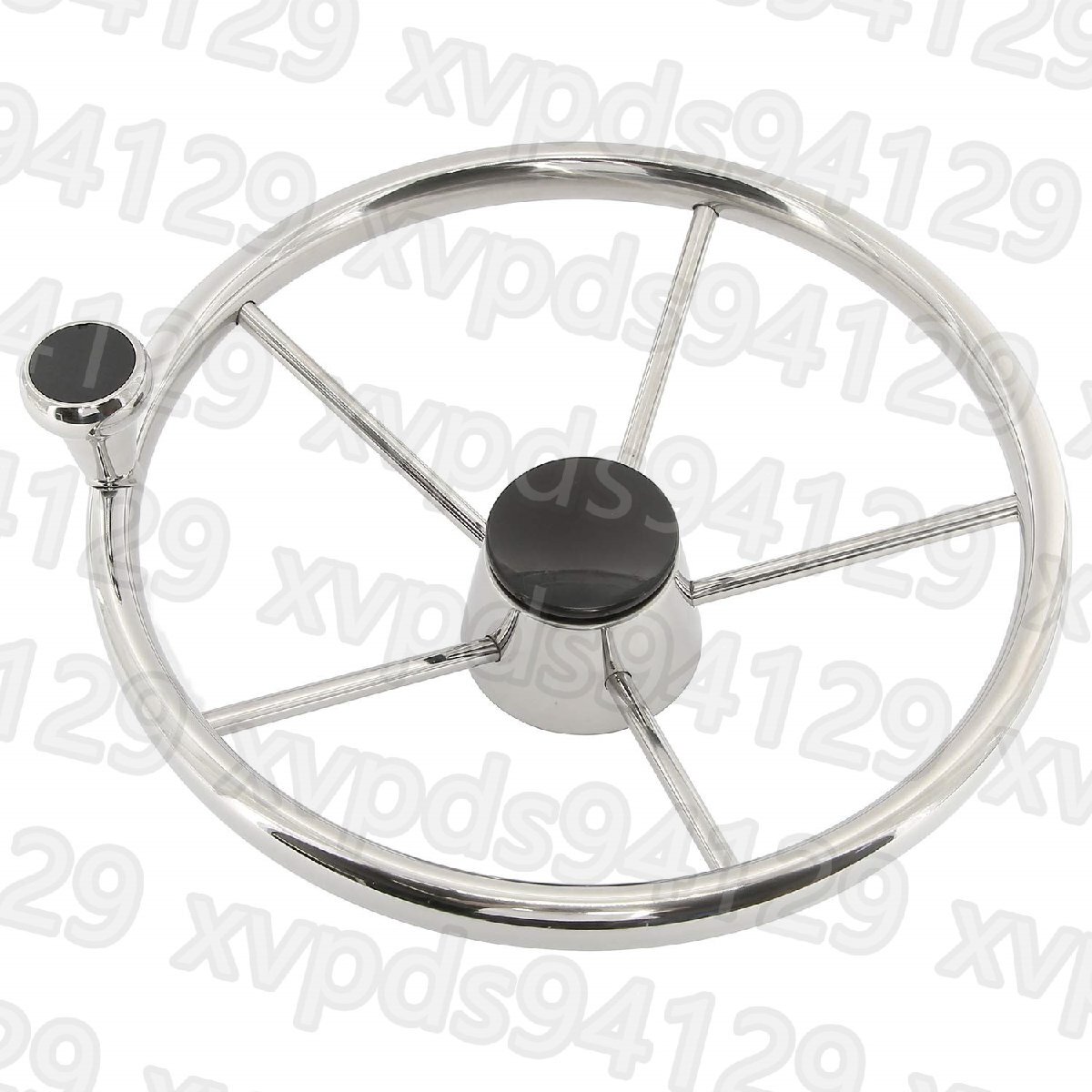  stainless steel boat steering wheel 5 spoke diameter 13-1/2 -inch large knob attaching marine wheel -9103SF2