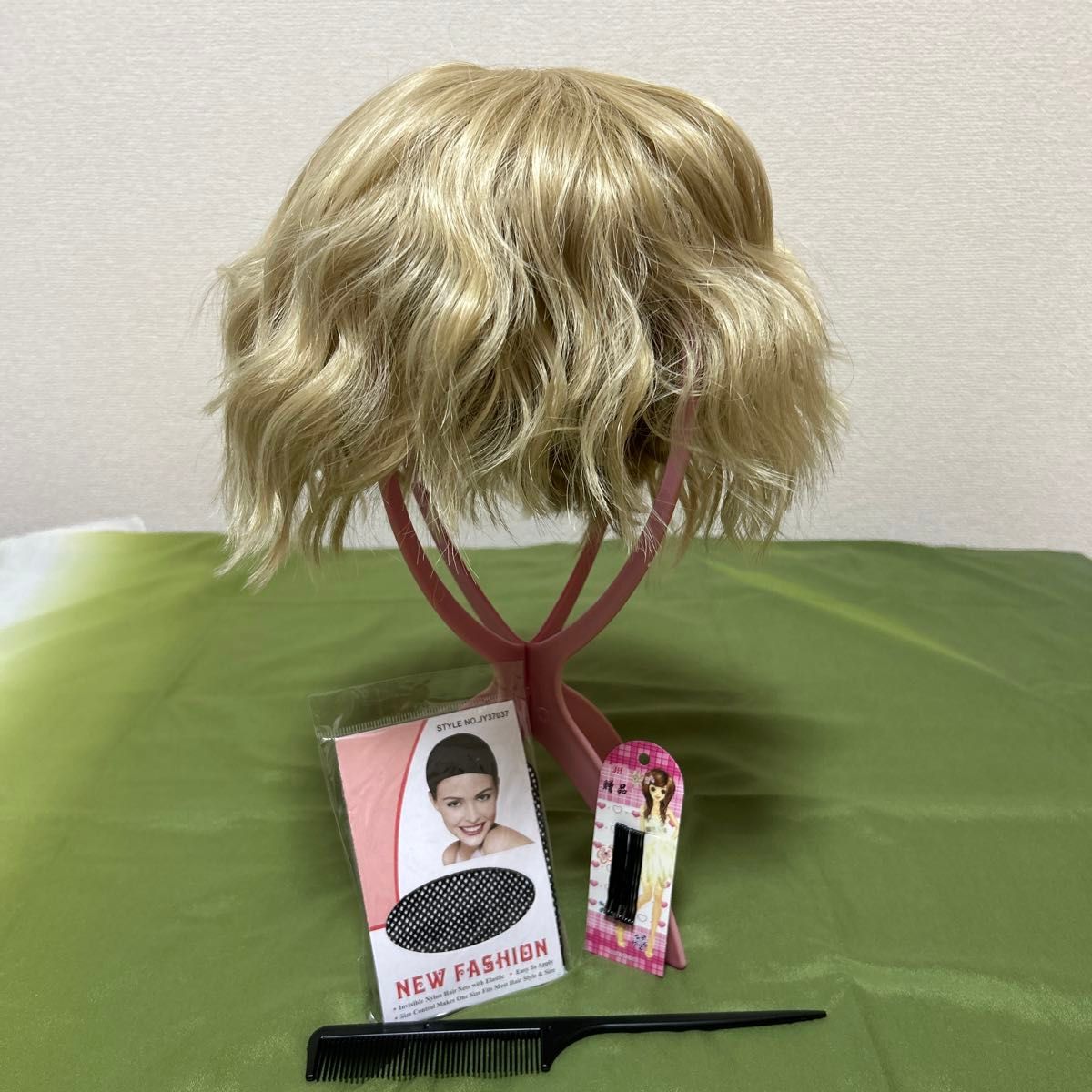 金髪メッシュ入り☆イナセ男かつら☆値下げ 金髪メッシュ入り☆イナセ男かつら☆値下げ