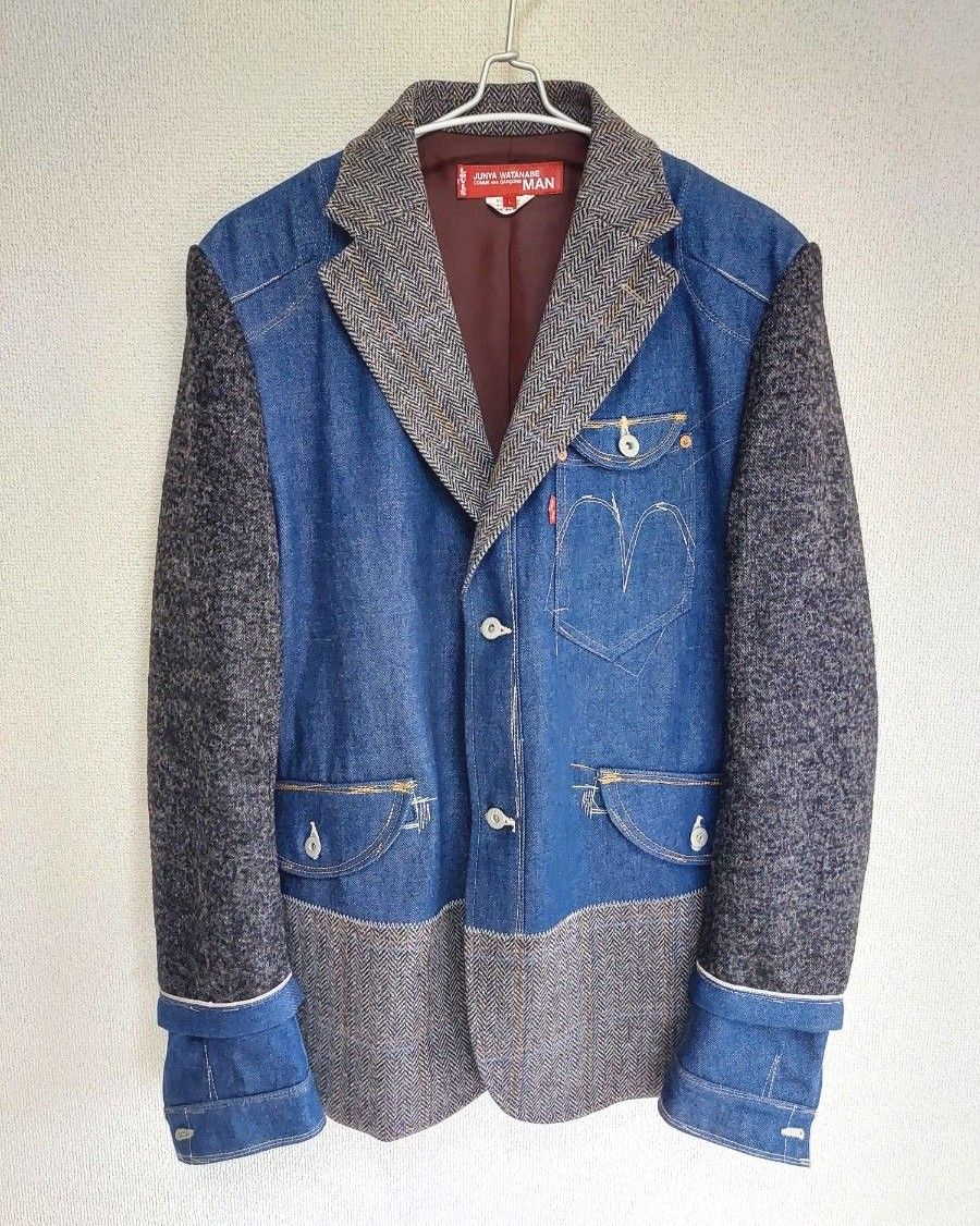 美品】Levi's ~COMME des GARCONS~ ツィード切替デニム 美品】Levi's ~COMME des GARCONS~ ツィード切替デニム