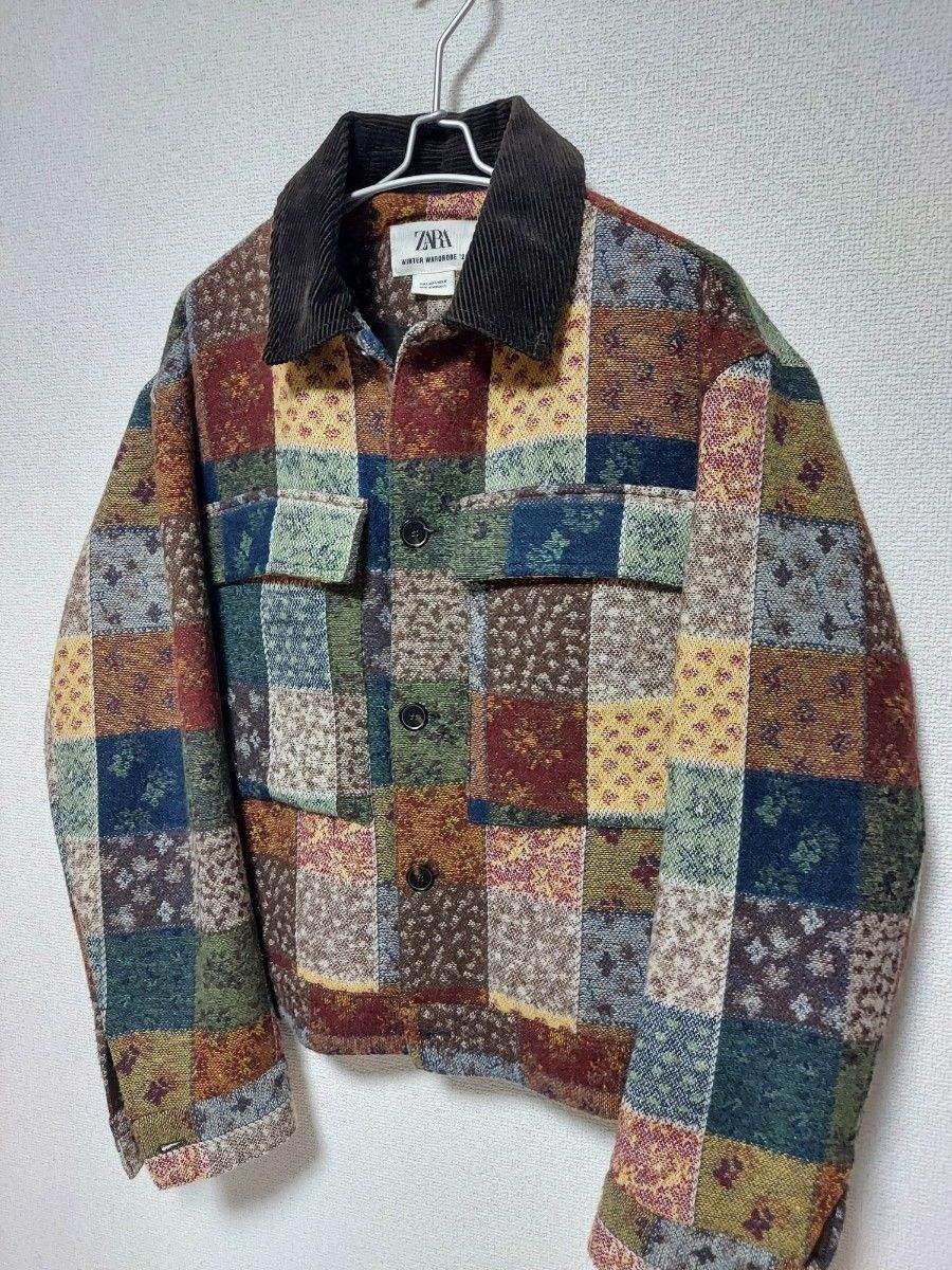 ZARA~ 秋冬 パッチワークブルゾン L ジャケット|Yahoo!フリマ ZARA~ 秋冬 パッチワークブルゾン L ジャケット|Yahoo!フリマ