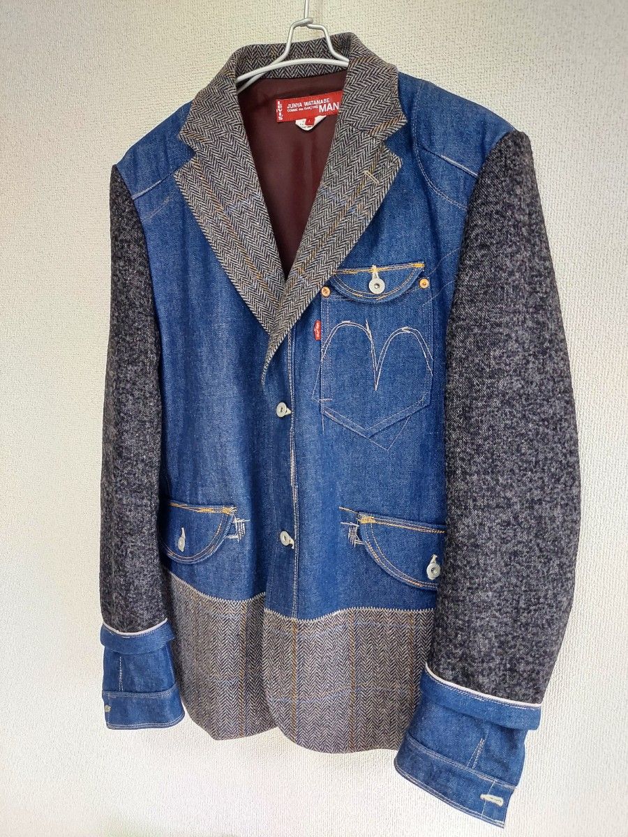 美品】Levi's ~COMME des GARCONS~ ツィード切替デニム 美品】Levi's ~COMME des GARCONS~ ツィード切替デニム