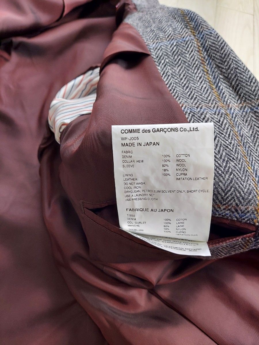 美品】Levi's ~COMME des GARCONS~ ツィード切替デニム 美品】Levi's ~COMME des GARCONS~ ツィード切替デニム