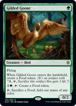 え緑 金のガチョウ 1枚（4枚在庫x 英 良品 ELD）/Gilded Goose（MTG /エルドレインの王権/Throne of Eldraine/）_画像1