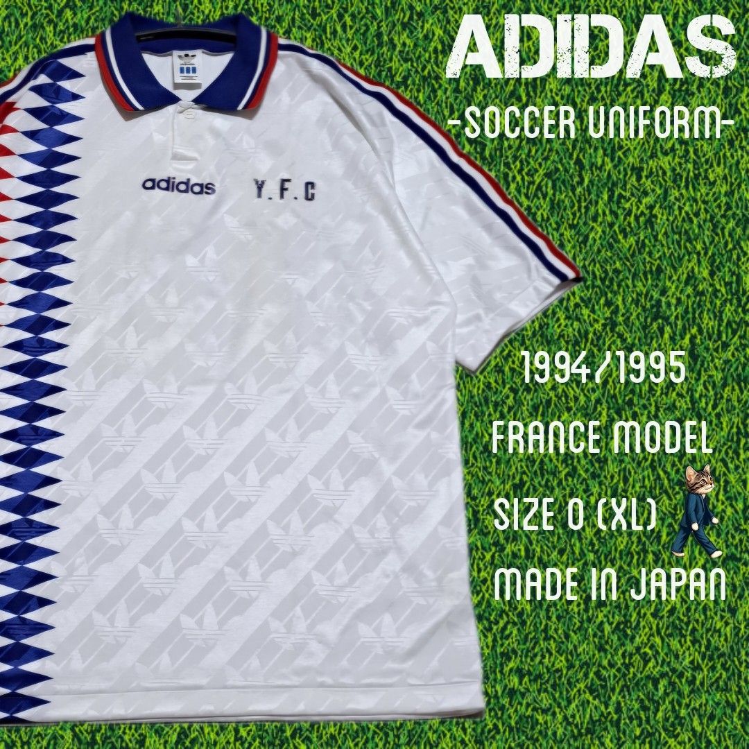 日本製 90s adidas アディダス 94-95 フランス代表 ユニフォーム 日本製 90s adidas アディダス 94-95 フランス代表 ユニフォーム