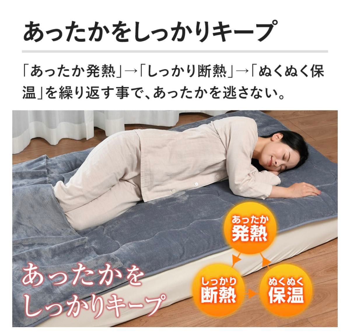 新品未開封】 2024年モデル モリリン あったか6層敷きパッド 新品未開封】 2024年モデル モリリン あったか6層敷きパッド