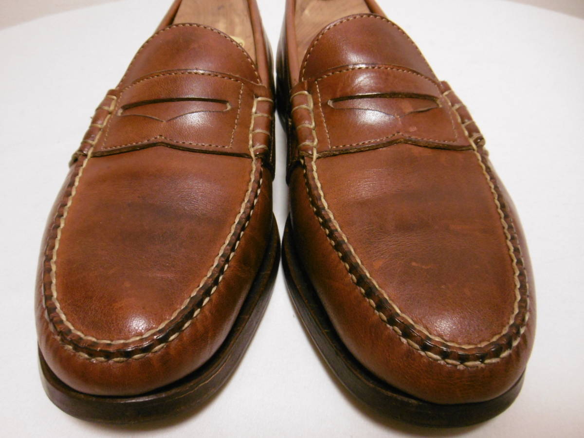 LOUIS ROTH Be поток ru полный седло Loafer medium оттенок коричневого USA производства 11D 28.5cm ранг 