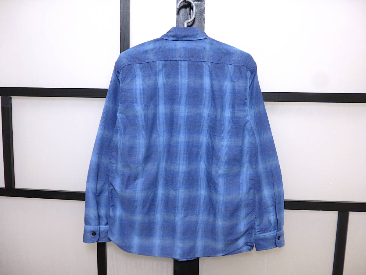  Kato poly- cotton on blur - check pattern shirt / KATO\' on blur 