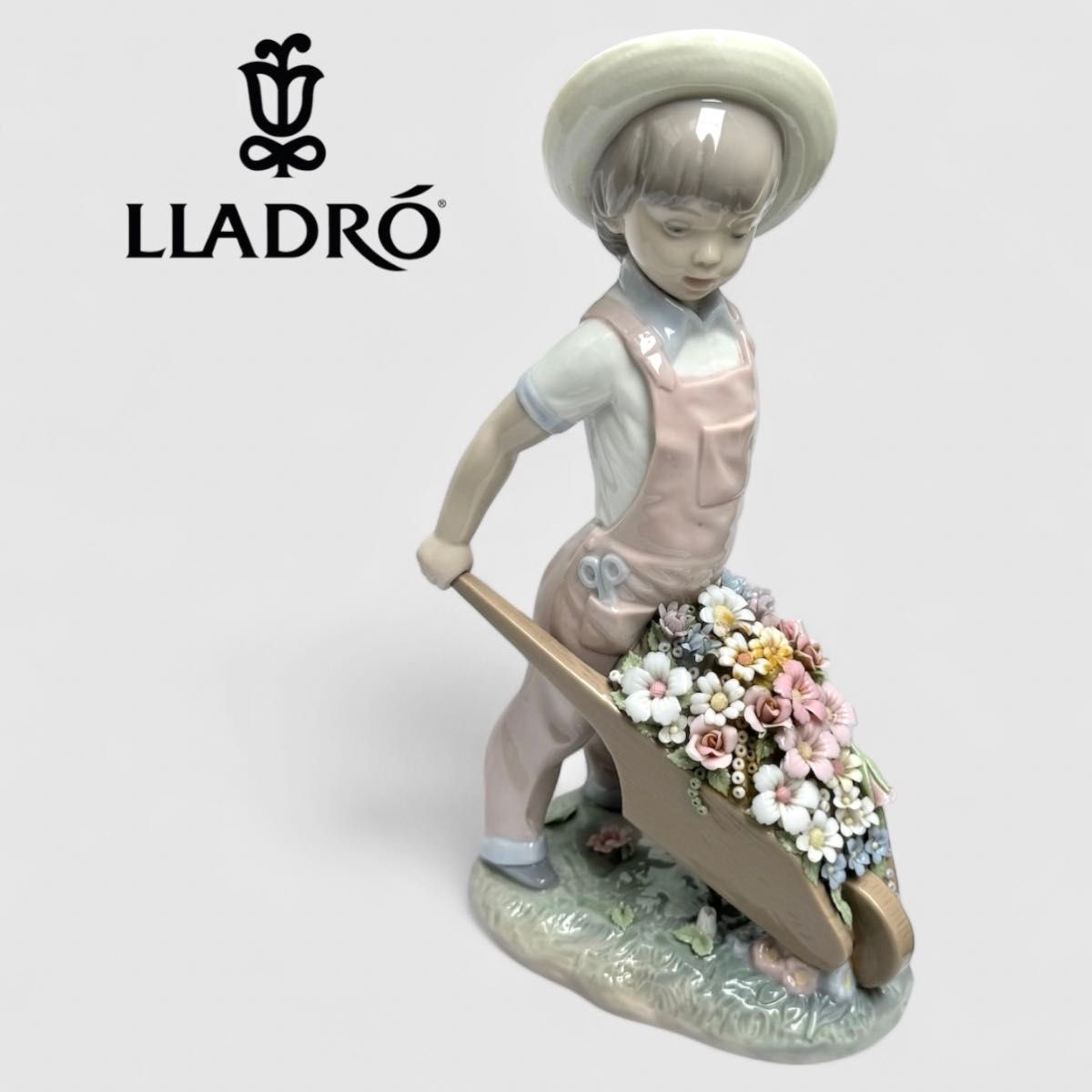 希少 LLADRO リヤドロ 1283 花車 フィギュリン 陶器人形 置物 希少 LLADRO リヤドロ 1283 花車 フィギュリン 陶器人形 置物