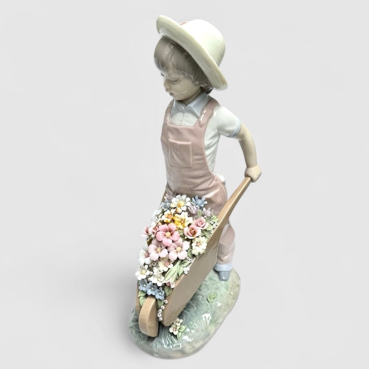 希少 LLADRO リヤドロ 1283 花車 フィギュリン 陶器人形 置物 希少 LLADRO リヤドロ 1283 花車 フィギュリン 陶器人形 置物
