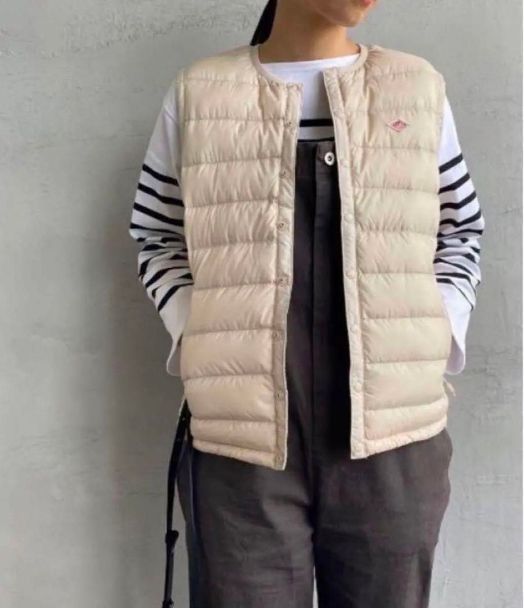 DANTON/ダントン インナーダウンクルーネックベスト オイスター DANTON/ダントン インナーダウンクルーネックベスト オイスター