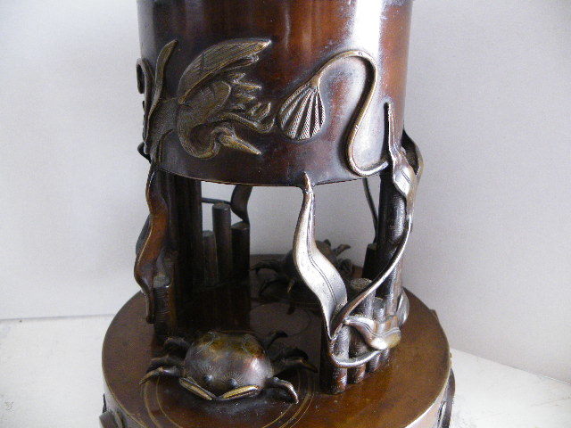 ヤフオク! - 即決 中尾宗貞 銅花器 薄端 香炉 木箱 中古