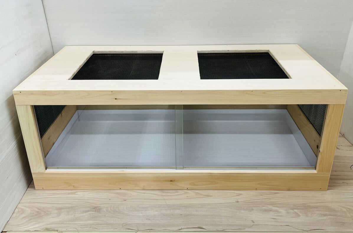 大型特注木製ケージ1200×600×450 リクガメ、フトアゴヒゲトカゲ 大型特注木製ケージ1200×600×450 リクガメ、フトアゴヒゲトカゲ