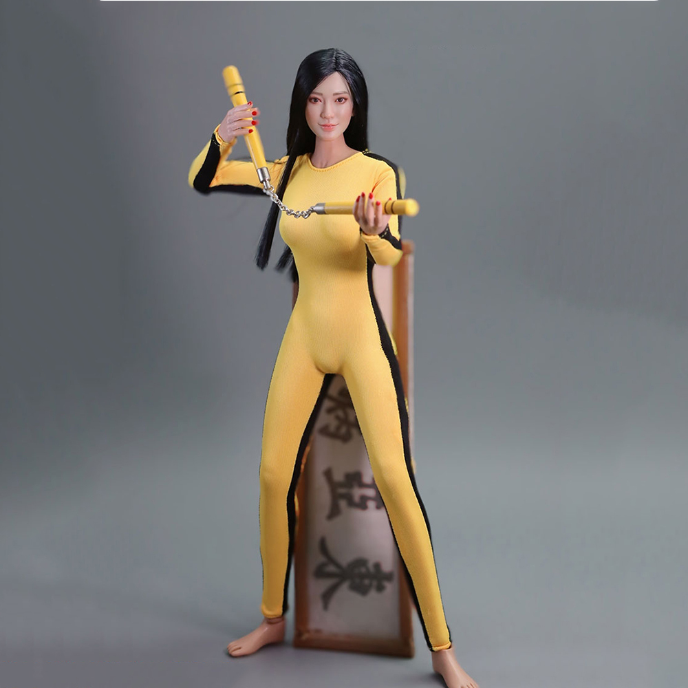 1/6 フィギュア衣装 ★ カンフー トラックスーツ 女性 アクションフィギュア用 衣装 ★ カンフー タイツ 12inc 汎用 アクセサリー 1/6 C817