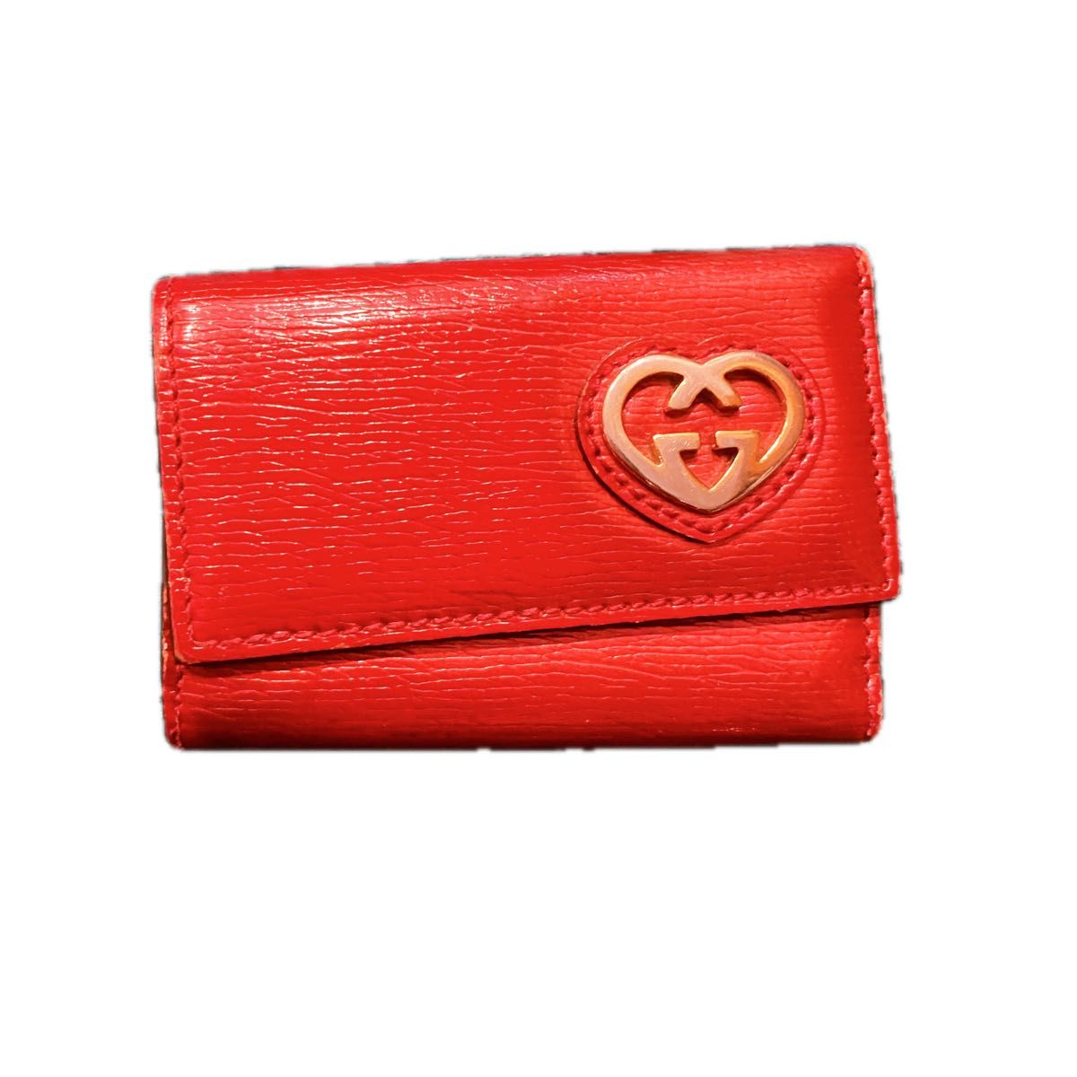 GUCCI キーケース 鍵入れ グッチ レザー レッド 赤 ハート GUCCI キーケース 鍵入れ グッチ レザー レッド 赤 ハート