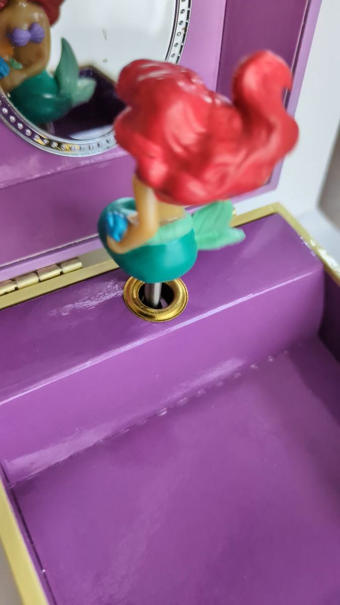 アリエル オルゴール 小物入れ レトロ 収納 引き出し 当時物 アリエル オルゴール 小物入れ レトロ 収納 引き出し 当時物
