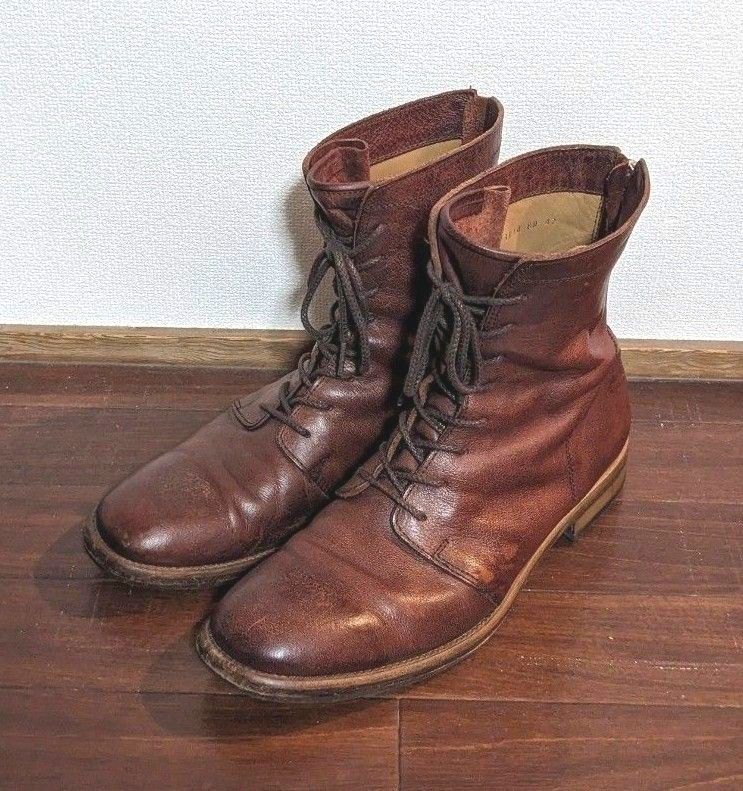 バックジップレースアップブーツ レザー nil admirari バックジップレースアップブーツ レザー nil admirari