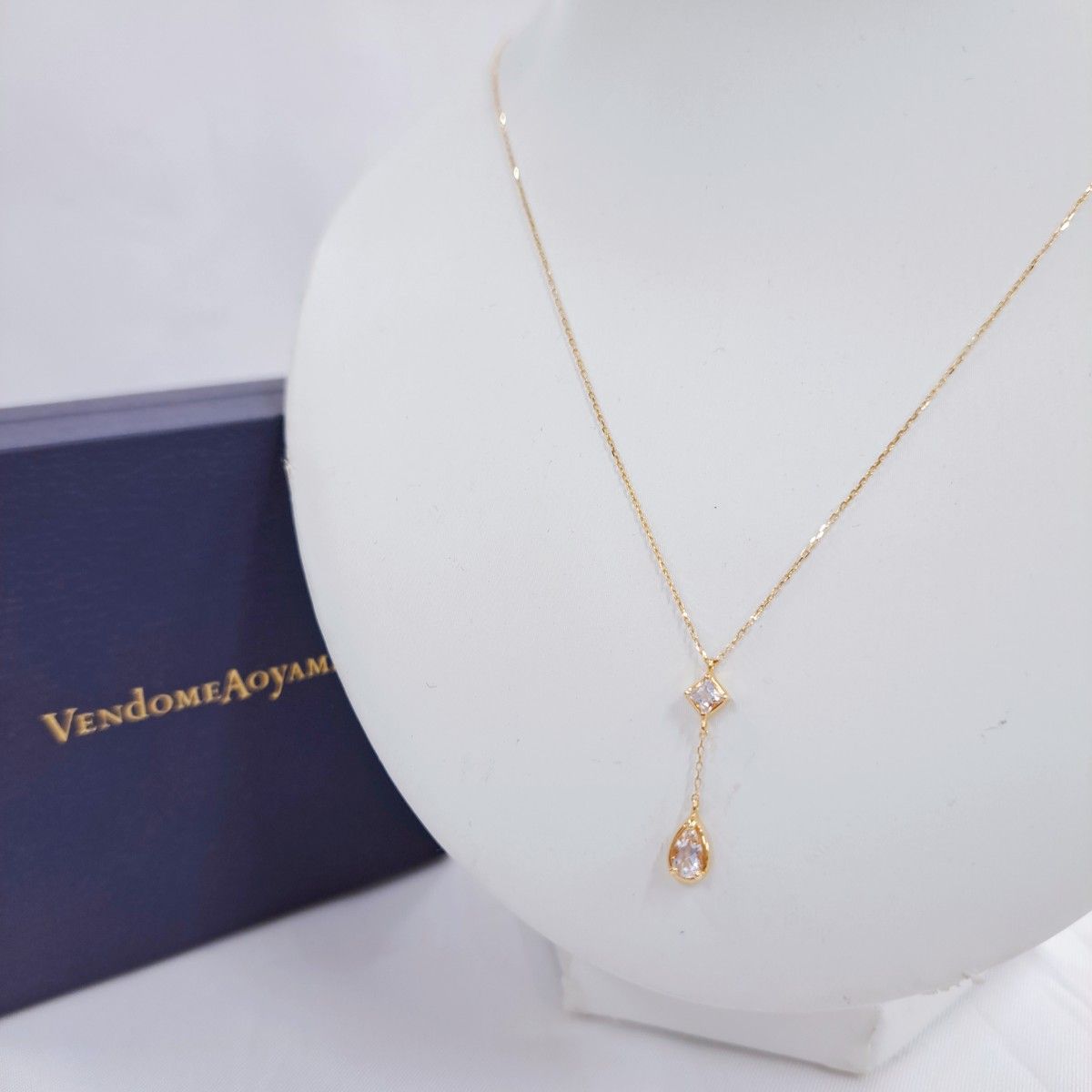 ヴァンドーム青山 VENDOME AOYAMA K10 ネックレス クォーツ Y字 ヴァンドーム青山 VENDOME AOYAMA K10 ネックレス クォーツ Y字