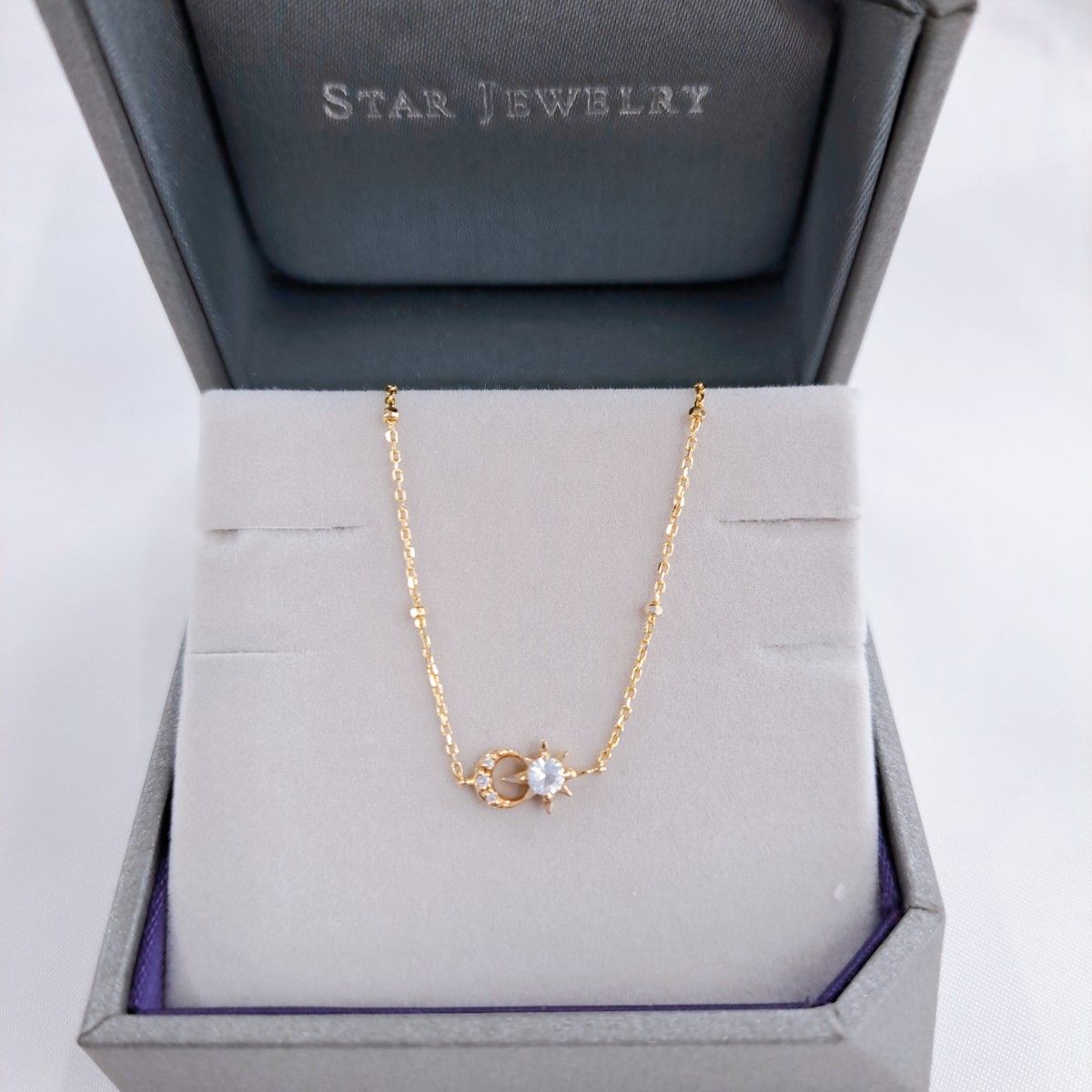STAR JEWELRY クロッシングスター&ムーンブレスレット K10 10金 STAR JEWELRY クロッシングスター&ムーンブレスレット K10 10金