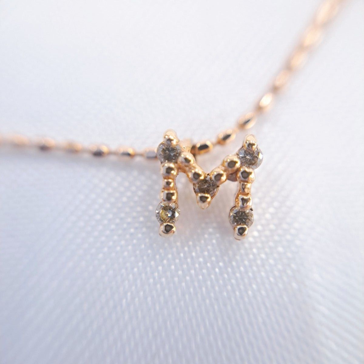 ノジェス +N ネックレス ダイヤモンド K10 イニシャル M カット ノジェス +N ネックレス ダイヤモンド K10 イニシャル M カット