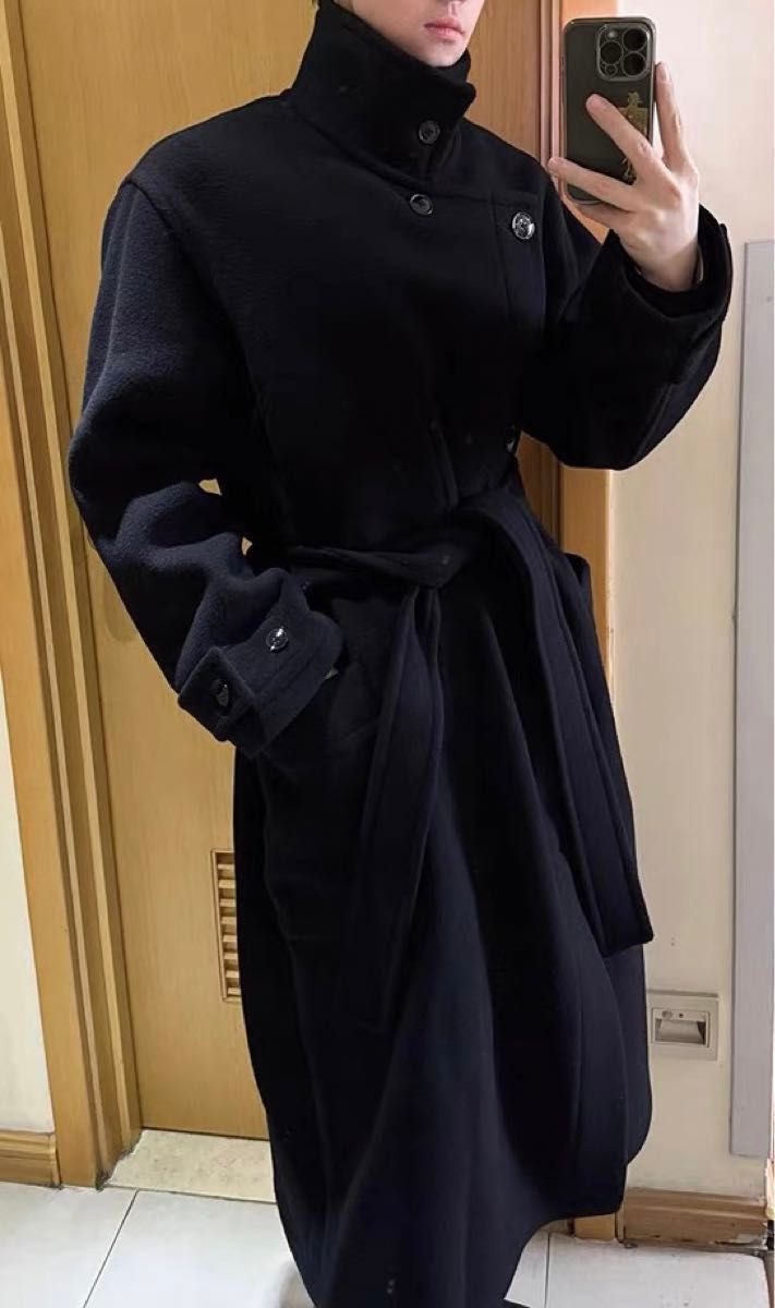 LEMAIRE 22AW wrap belted ウール コート 有名人多数着用 ユニ LEMAIRE 22AW wrap belted ウール コート 有名人多数着用 ユニ