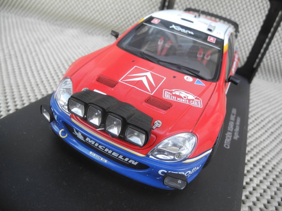 新品◎1/18 シトロエンクサラ2004ナイトバージョン◎WRC開幕戦モンテカルロ優勝車（ロウブ）◆オートアート 85434の画像5