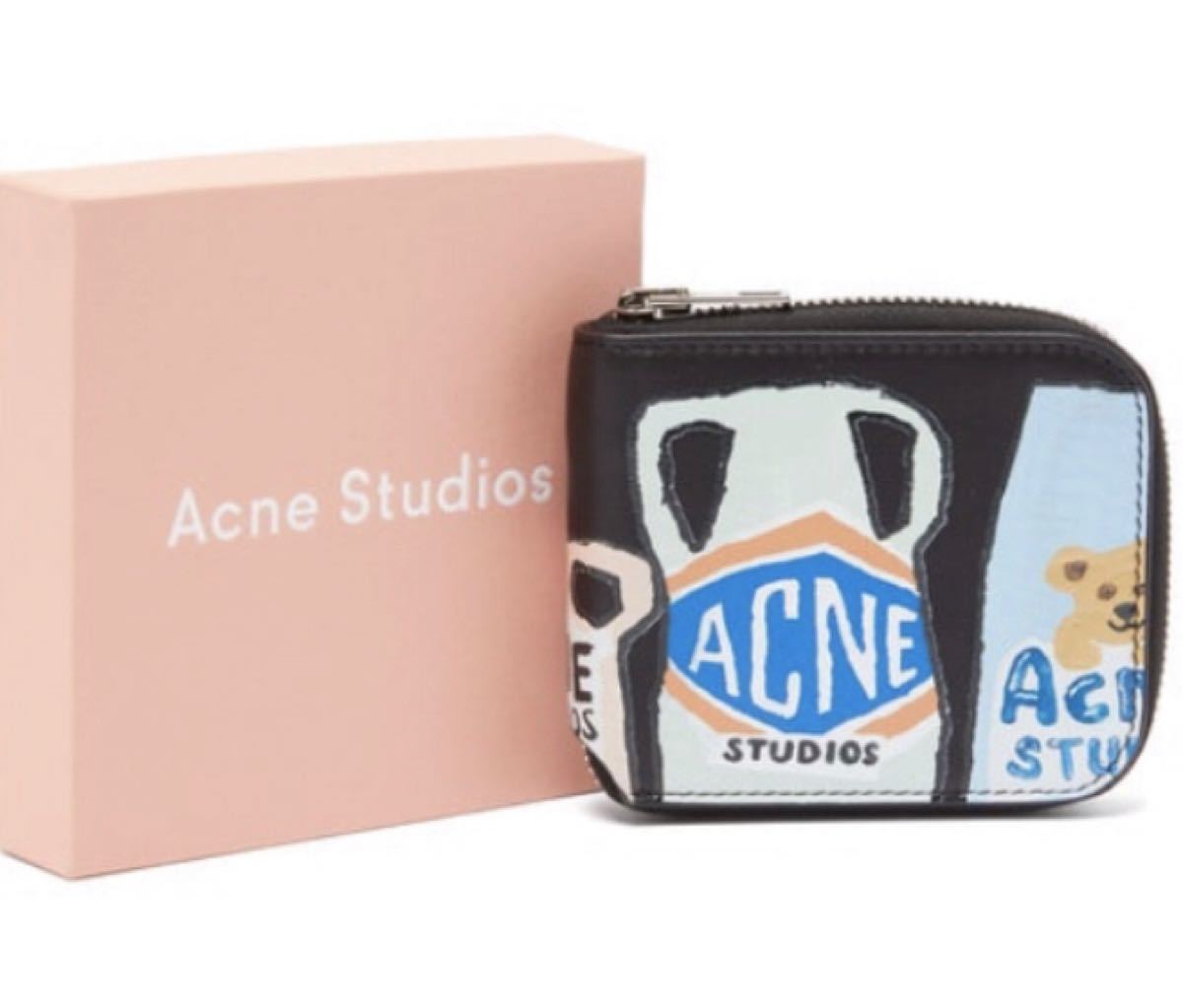 関税 送料込】ACNE STUDIO ロゴ ジップウォレット 折り財布 ceratinxd.com