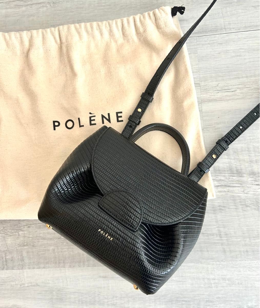 正規品極美品 Polene Numero Un Nano ブラックリザード 正規品極美品 Polene Numero Un Nano ブラックリザード