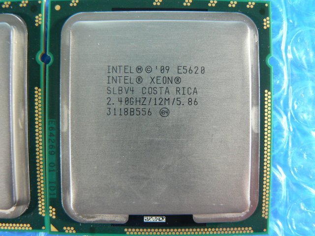 1DAN // 同ロット2個セット Intel Xeon E5620 2.4GHz SLBV412M/5.86 Socket1366(LGA) Westmere-EP B1 //HP ProLiant DL380 G7 取外 //在庫2_画像3