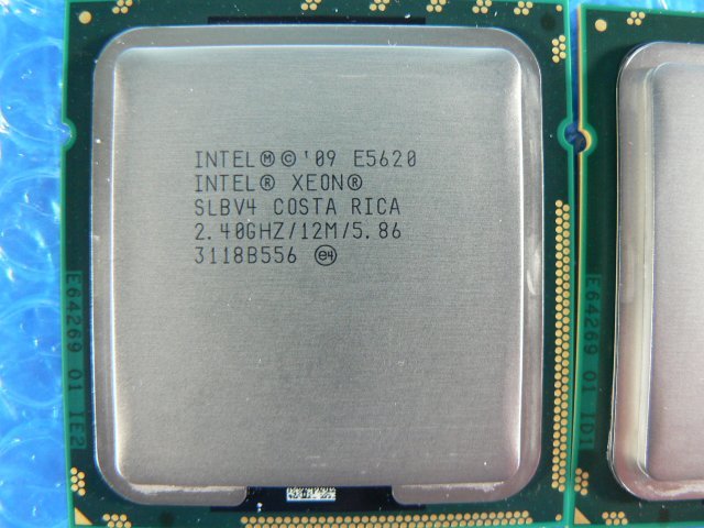 1DAN // 同ロット2個セット Intel Xeon E5620 2.4GHz SLBV412M/5.86 Socket1366(LGA) Westmere-EP B1 //HP ProLiant DL380 G7 取外 //在庫2_画像2