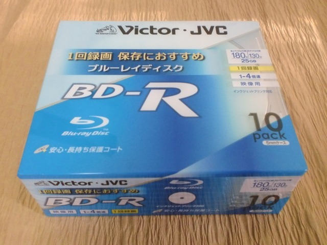 ヤフオク! - 【Victor・JVC】ビクター BD-R 1～4倍速 映像用 ...