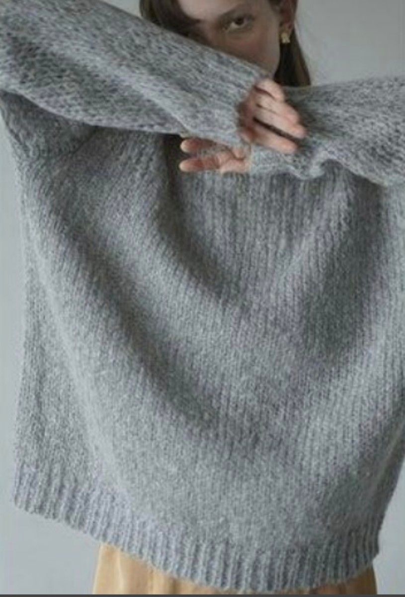 CLANE クラネ 23AW HALF SHEER LOOSE MOHAIR KNIT TOPS モヘア CLANE クラネ 23AW HALF SHEER LOOSE MOHAIR KNIT TOPS モヘア