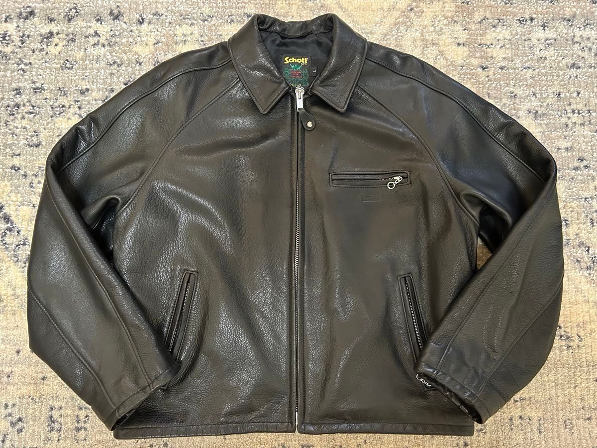 Supreme Schott Leather Racer Jacket Lサイズ ショット レザー Supreme Schott Leather Racer Jacket Lサイズ ショット レザー