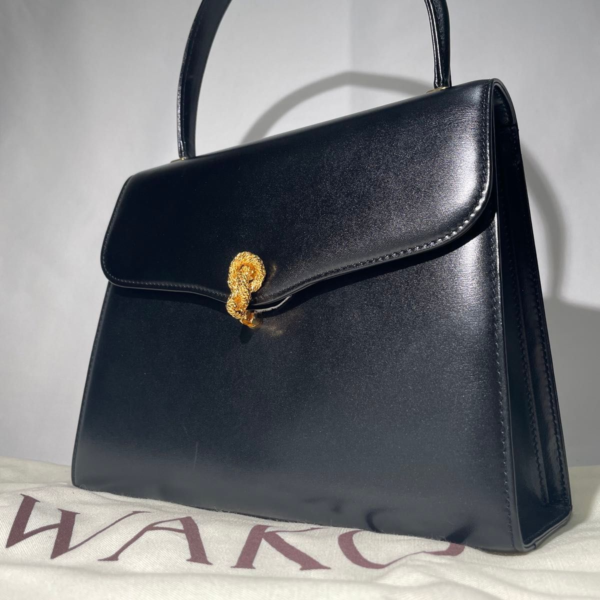 極美品 WAKO 銀座和光 ボックスカーフ ハンドバッグ フォーマル 極美品 WAKO 銀座和光 ボックスカーフ ハンドバッグ フォーマル