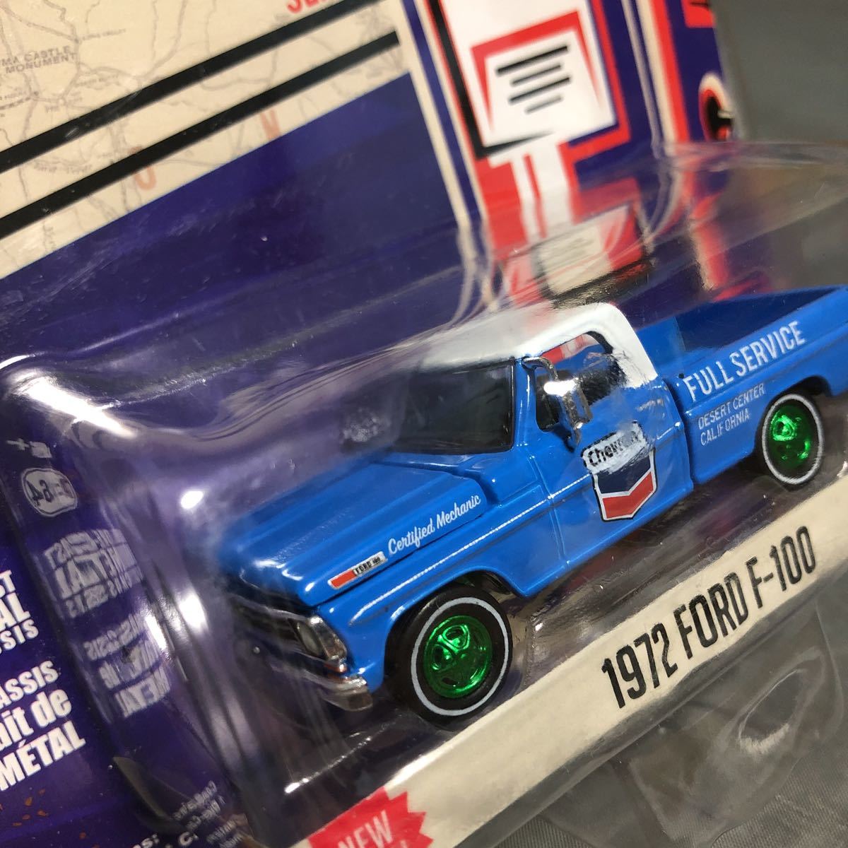 GREENLIGHT 1/64 RANNING ON EMPUTY SERIE 1 1972 FORD F-100 CHEVRON グリーンライト グリーン マシン マシーン シェブロン 新品 未開封_画像3