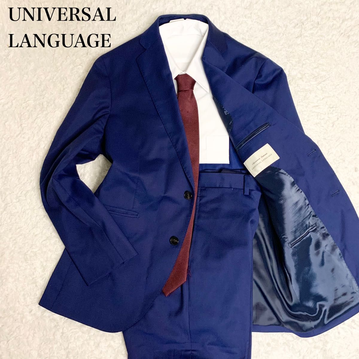 UNIVERSAL LANGUAGE ネイビー REDA スーツ セットアップ UNIVERSAL LANGUAGE ネイビー REDA スーツ セットアップ