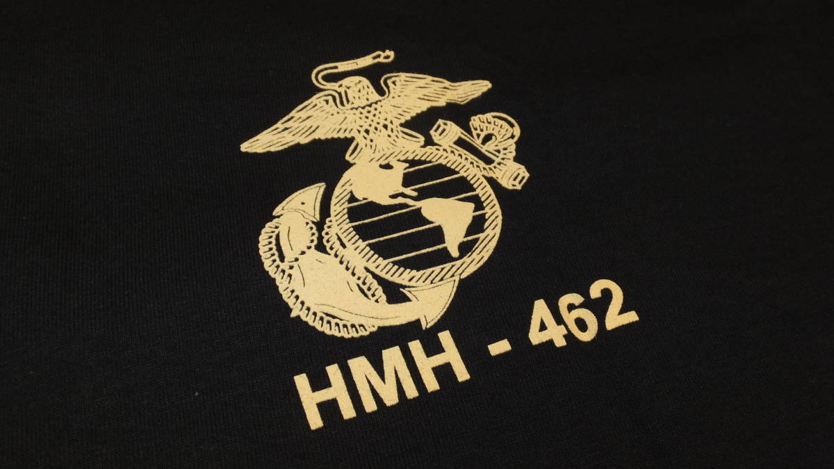 【HMH-462】Heavy Haulers 米海兵隊ミラマー基地スーパースタリオン　Screw Crew USMC MAG-16 CH-53E TシャツサイズL 米空軍横田基地_コットン100％、