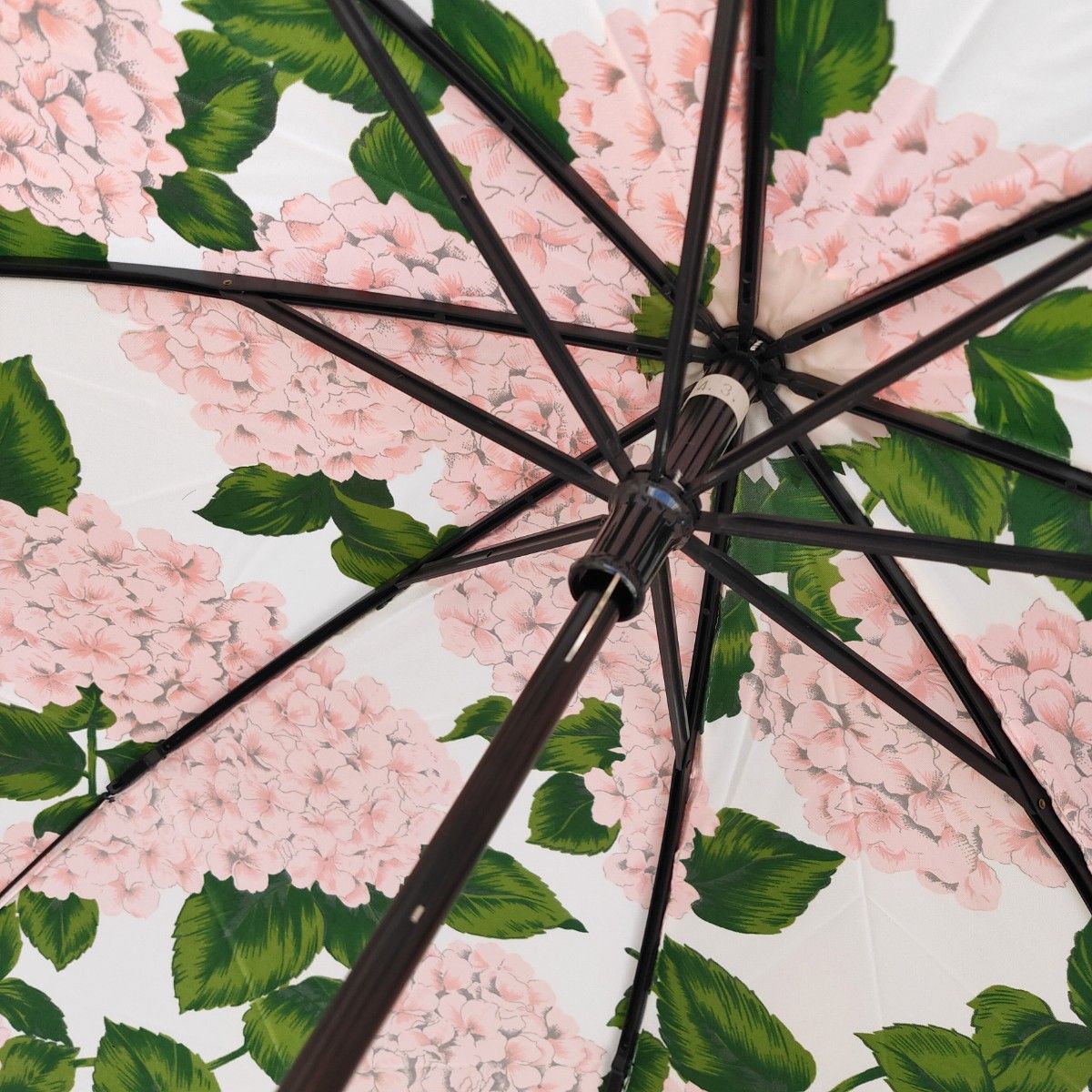 極美品 ジュンコシマダ あじさい 紫陽花 ピンク サテン 晴雨兼用 極美品 ジュンコシマダ あじさい 紫陽花 ピンク サテン 晴雨兼用