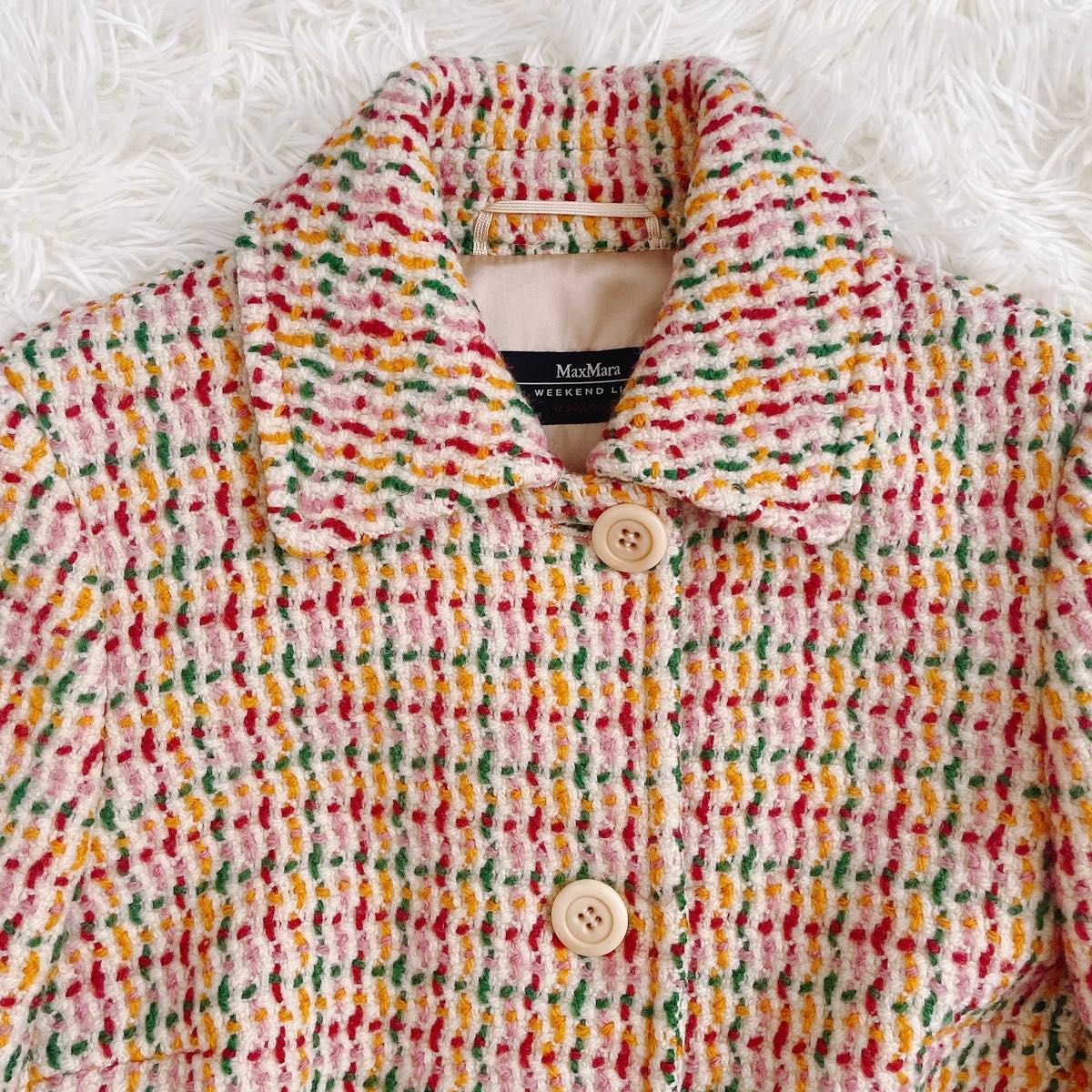 MaxMara WEEKENDマックスマーラ ツイード マルチカラー ロング MaxMara WEEKENDマックスマーラ ツイード マルチカラー ロング