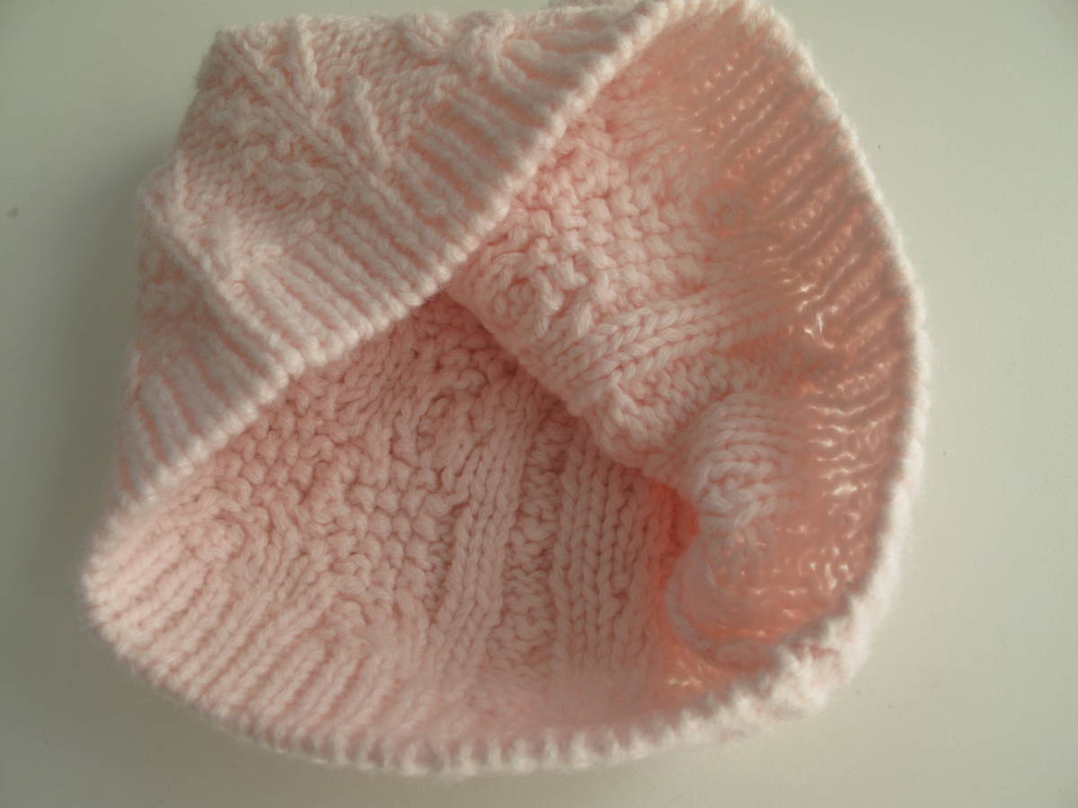 ** beautiful goods for baby knitted cap baby pink color 