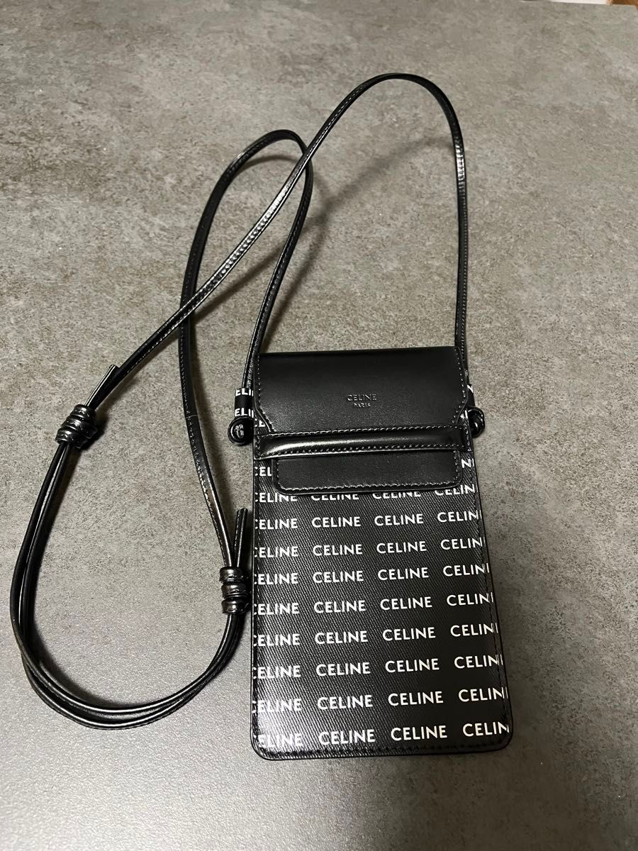 美品】CELINE セリーヌ フォンホルダー ショルダーバッグ 2way 美品】CELINE セリーヌ フォンホルダー ショルダーバッグ 2way