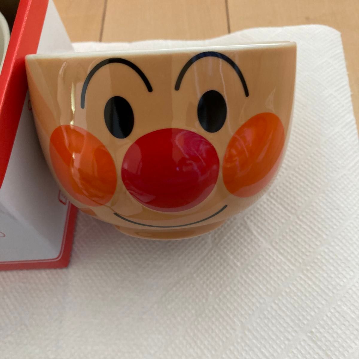 アンパンマン ばいきんまん 顔型ペアどんぶり コースター付き アンパンマン ばいきんまん 顔型ペアどんぶり コースター付き